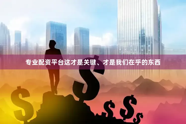 专业配资平台这才是关键、才是我们在乎的东西