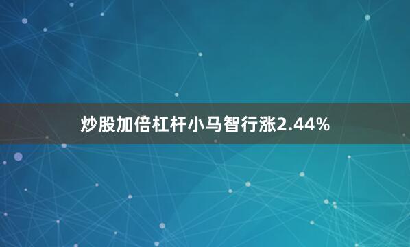 炒股加倍杠杆小马智行涨2.44%